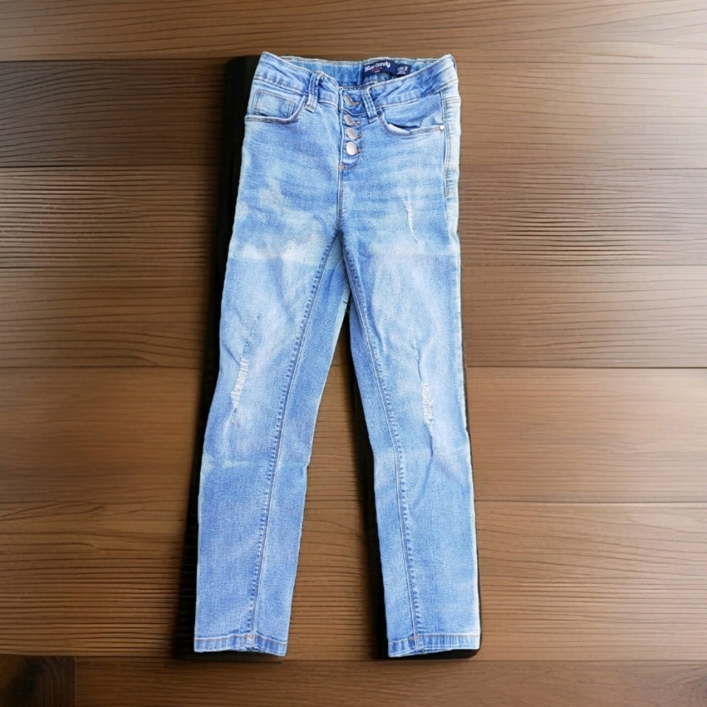 Little Girls Blue Candy Skinny Jeans (8)